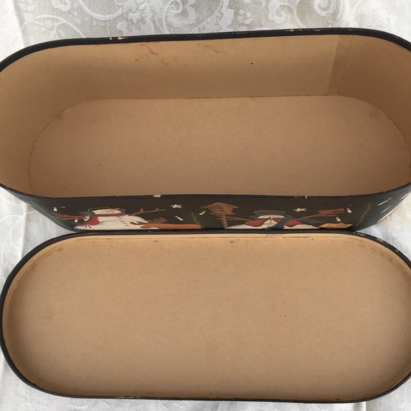 SALE! Paper Mache Winter Theme Snowmen and Moose Box - Picture 5 of 7